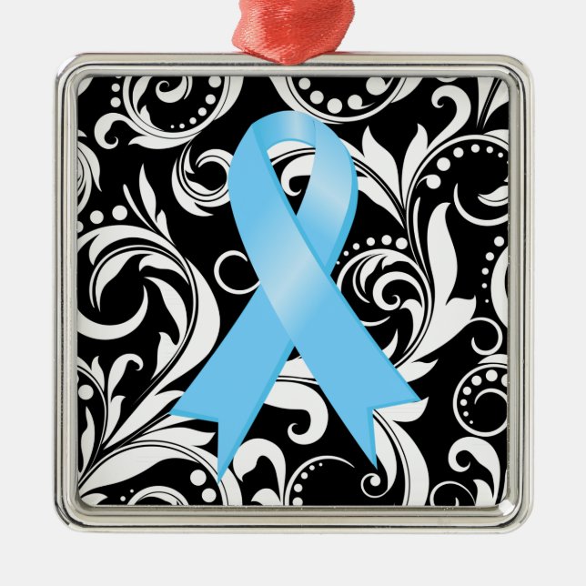 Adorno Metálico Cinta de cáncer de próstata deco noir (Frente)