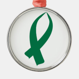Adorno Metálico Cinta de la conciencia (verde)