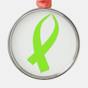 Adorno Metálico Cinta de la conciencia (verde lima)