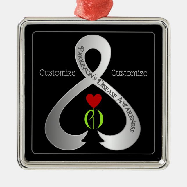 Adorno Metálico Cinta de sensibilización de Parkinson (Frente)