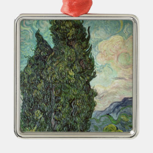 Adorno Metálico Cipreses de Vincent van Gogh el  , 1889