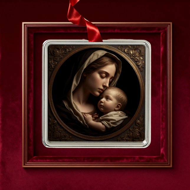 Adorno Metálico “Circle of Light: Madonna and Child”Ornament (Subido por el creador)