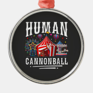 Adorno Metálico Circo Carnaval Bola de Cañón Humano