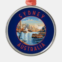 Círculo alterado retro de Australia en Sydney
