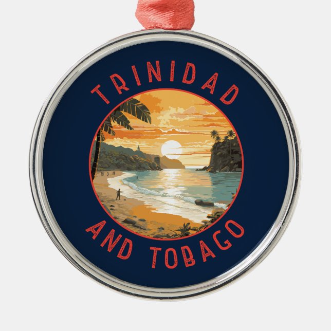 Adorno Metálico Círculo de angustia caribeña de Trinidad y Tobago (Frente)