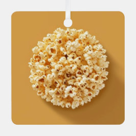 Adorno Metálico Círculo de palomitas en un fondo marrón