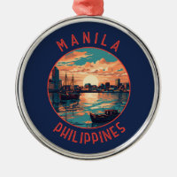 Círculo retro en angustia de Manila en Filipinas