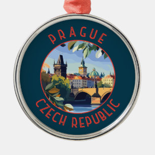 Adorno Metálico Círculo retro en peligro de Praga