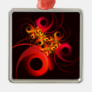Adorno Metálico Círculos coloridos Patrón de arte abstracto modern