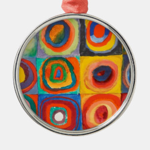 Adorno Metálico Círculos Concéntricos de las plazas de Kandinsky