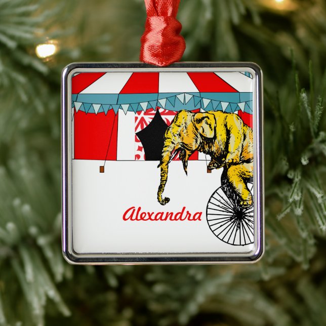 Adorno Metálico Circus Memorabilia en memoria de los elefantes del (Árbol)