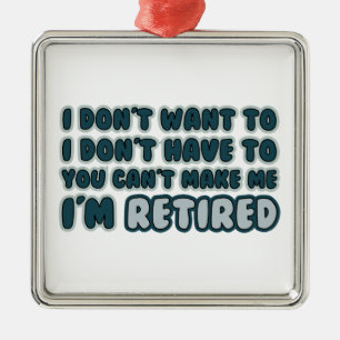 Adorno Metálico Cita de jubilación divertida