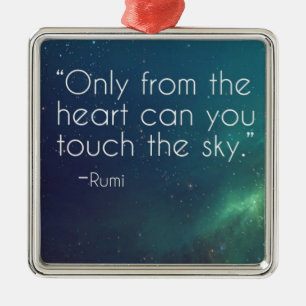 Adorno Metálico Cita de Rumi Celestial