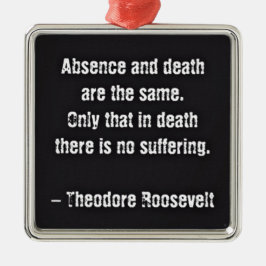 Adorno Metálico Cita De Teddy Roosevelt - Ausencia Y Muerte