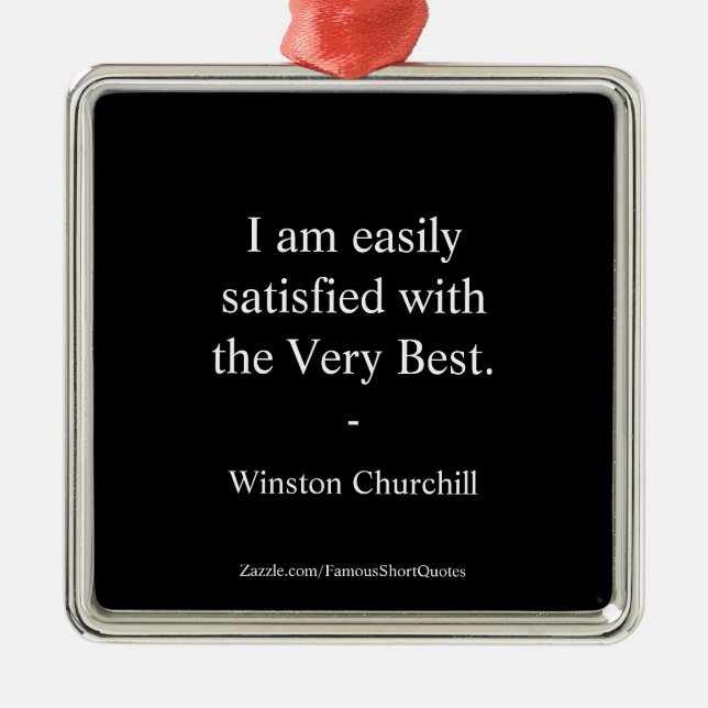 Adorno Metálico Cita De Winston Churchill; La Mejor (Frente)