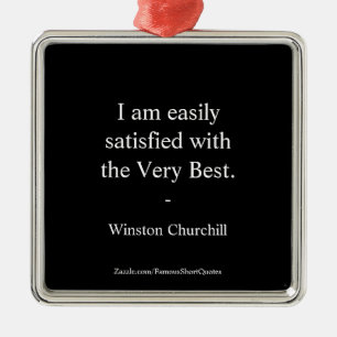 Adorno Metálico Cita de Winston Churchill; Lo Mejor