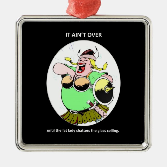 Adorno Metálico Cita motivacional feminista divertida no termina (Frente)