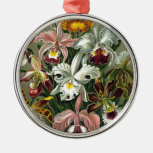 Adorno Metálico cita romántica floral nupcial Orquídeas Haeckel