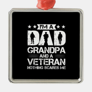 Adorno Metálico Citas de abuelo   Soy Papá Y Veterano