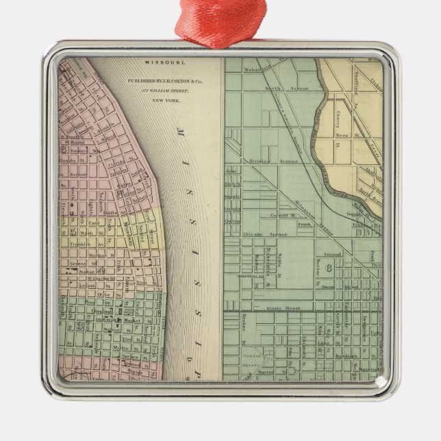 Adorno Metálico Ciudad ciudad de St. Louis, Missouri de Chicago (Frente)