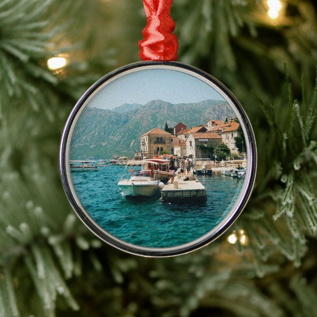 Adorno Metálico Ciudad costera de Perast, Montenegro (Árbol)
