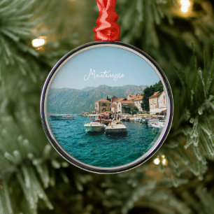 Adorno Metálico Ciudad costera de Perast, Montenegro