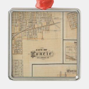 Adorno Metálico Ciudad de Muncie, Delaware Co con Yorktown