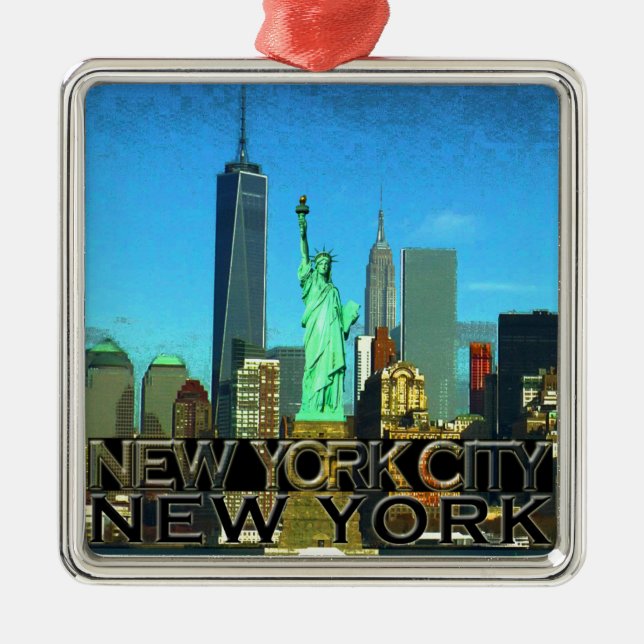 Adorno Metálico Ciudad de Nueva York (Frente)