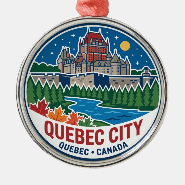 Adorno Metálico Ciudad de Quebec Canadá (Frente)