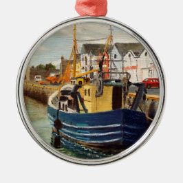 Adorno Metálico Ciudad pintoresca de Galway Irlanda Barco de pesca
