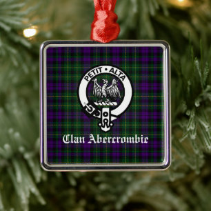 Adorno Metálico Clan Abercrombie Escudo Badge & Tartán