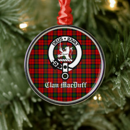 Adorno Metálico Clan escocés MacDuff Tartán y placa Escudo