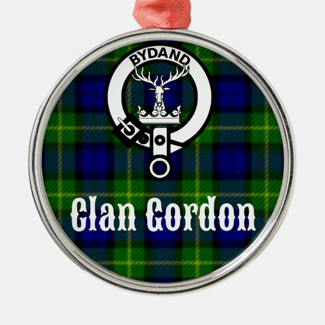 Adorno Metálico Clan Gordon Tartan Escudo (Frente)