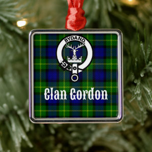 Adorno Metálico Clan Gordon Tartan Escudo