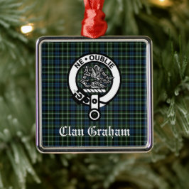 Adorno Metálico Clan Graham Montrose Tartan y Escudo Personalizada