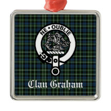 Clan Graham Montrose Tartan y Escudo Personalizada