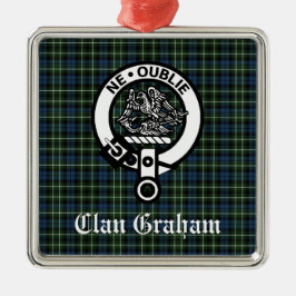Adorno Metálico Clan Graham Montrose Tartan y Escudo Personalizada