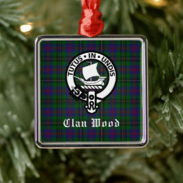 Adorno Metálico Clan Wood Escudo y Tartán