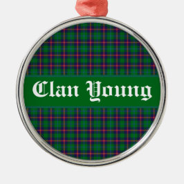 Adorno Metálico Clan Young Tartan Plaid Personalizado