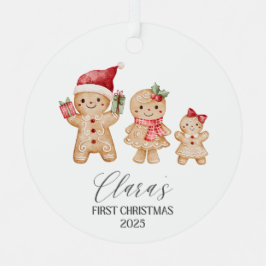 Adorno Metálico Clara Primera Navidad Personalizada del Bebé