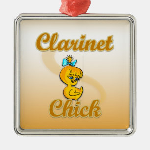 Adorno Metálico Clarinet Chick