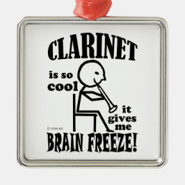 Adorno Metálico Clarinet, congelación cerebral