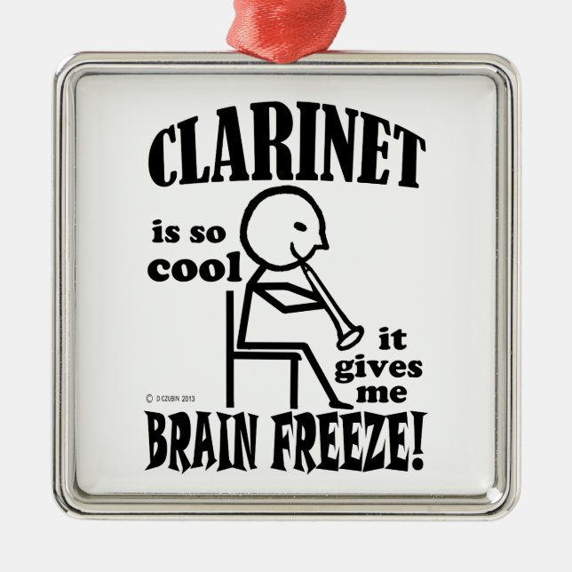 Adorno Metálico Clarinet, congelación cerebral (Frente)