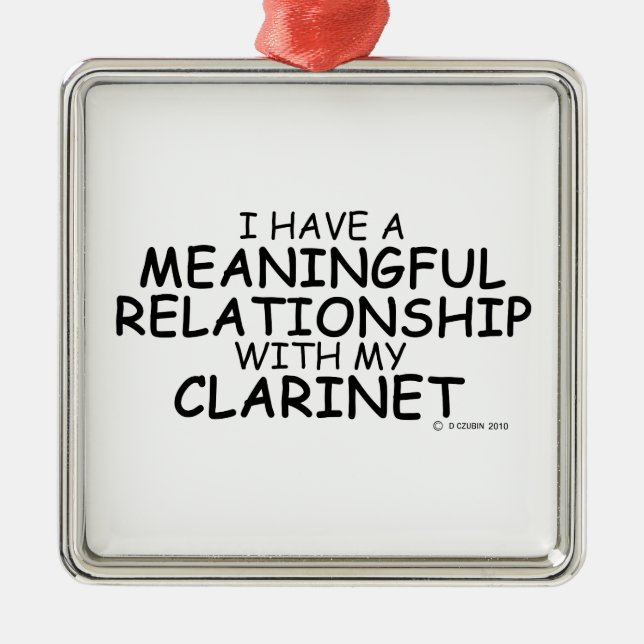 Adorno Metálico Clarinet de relación significativa (Frente)