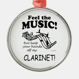 Adorno Metálico Clarinet Siente La Música