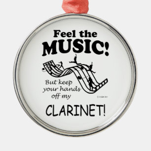 Adorno Metálico Clarinet Siente La Música