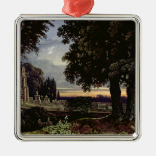 Adorno Metálico Claro de luna, pensamientos en un cementerio