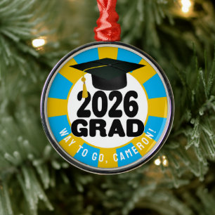 Adorno Metálico Clase audaz de 2026 Graduación