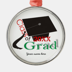 Adorno Metálico Clase de 2012 green Grad Graduation cap