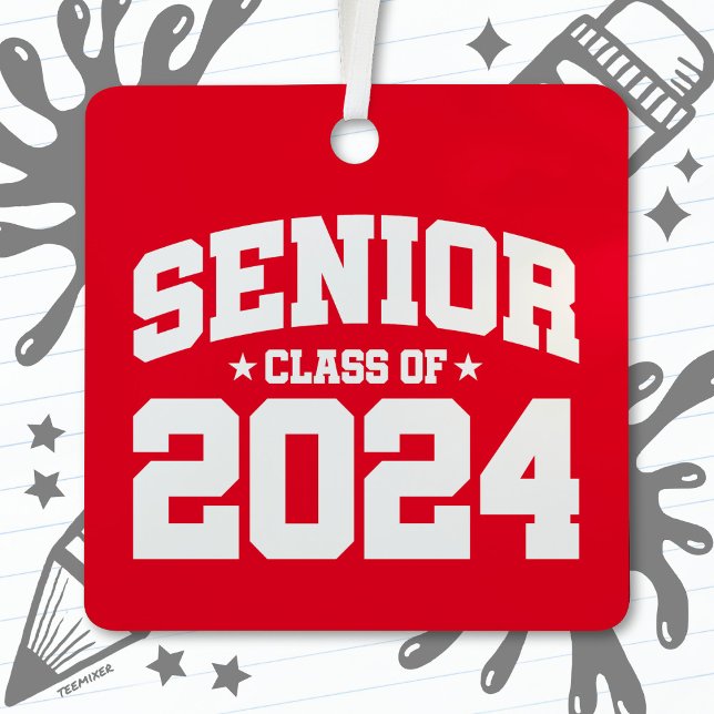 Adorno Metálico Clase de 2024 Graduación de secundaria en 2024 (Subido por el creador)